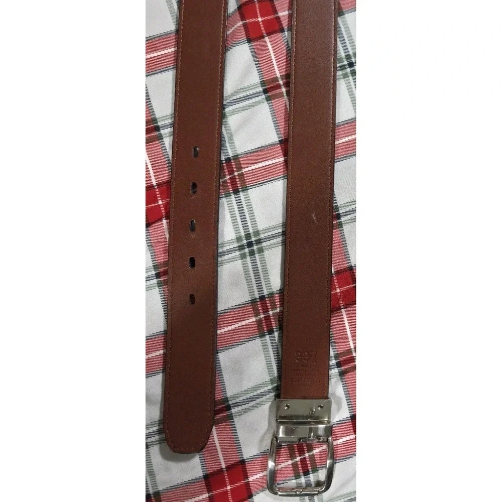 Lee Reversible Dark Brown/ Cognac, BONDED LEATHER, BELT SIZE 38